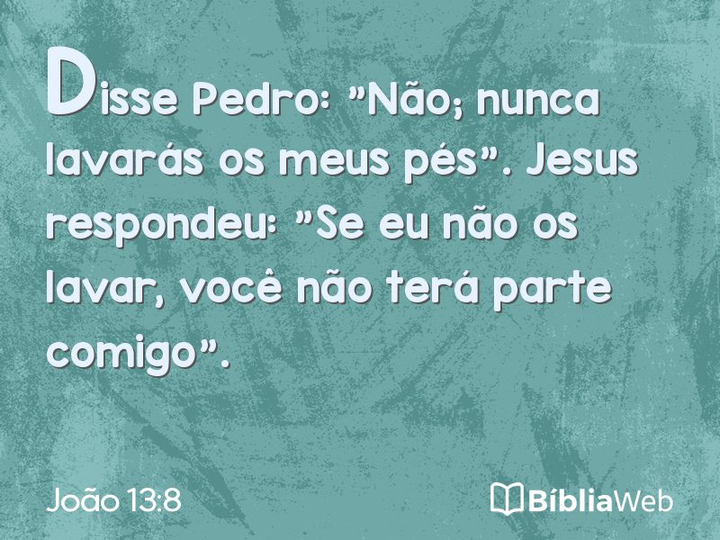 João 13:8 em imagem para compartilhar