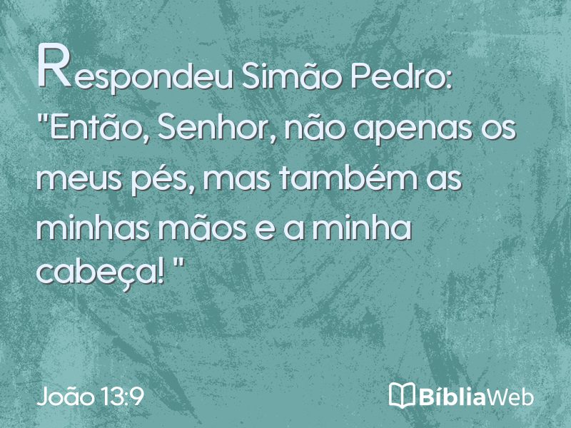 João 13:9 em imagem para compartilhar