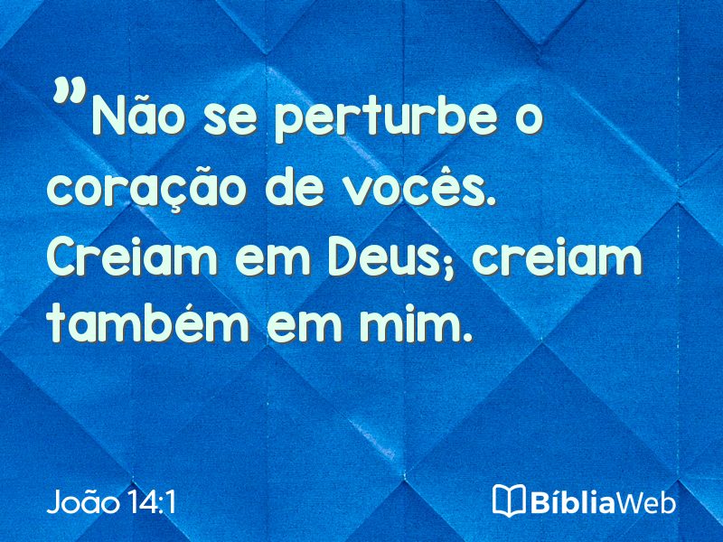 João 14:1 em imagem para compartilhar