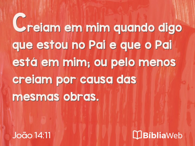 João 14:11 em imagem para compartilhar