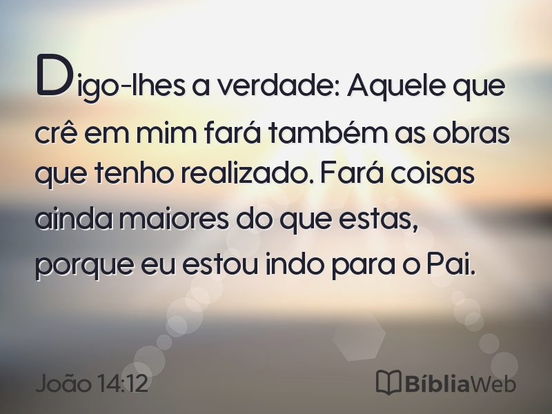 João 14:12 em imagem para compartilhar