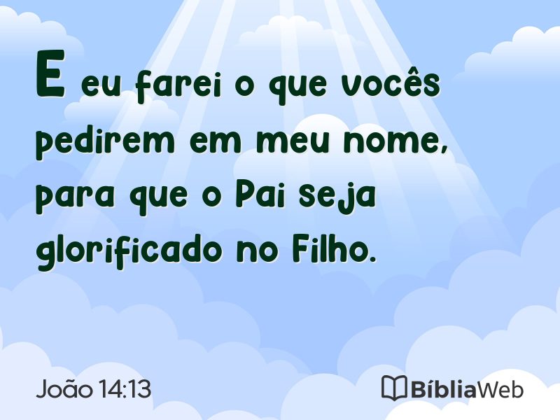 João 14:13 em imagem para compartilhar