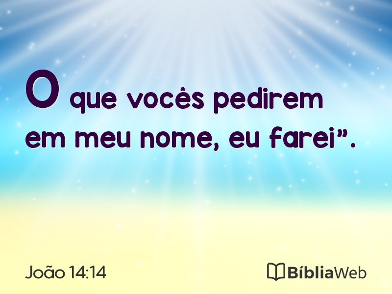 João 14:14 em imagem para compartilhar