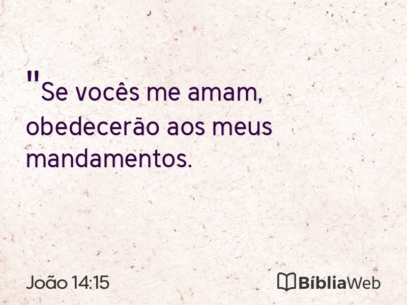 João 14:15 em imagem para compartilhar