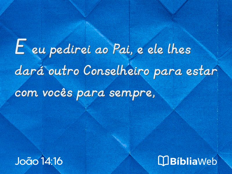João 14:16 em imagem para compartilhar