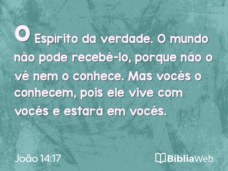 João 14:17 em imagem para compartilhar