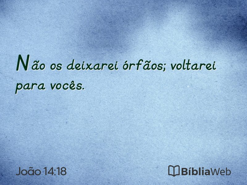 João 14:18 em imagem para compartilhar