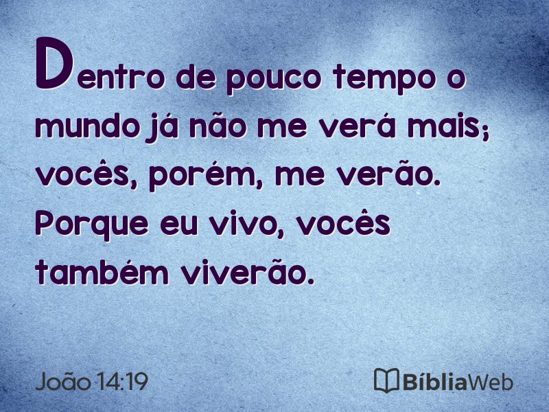 João 14:19 em imagem para compartilhar