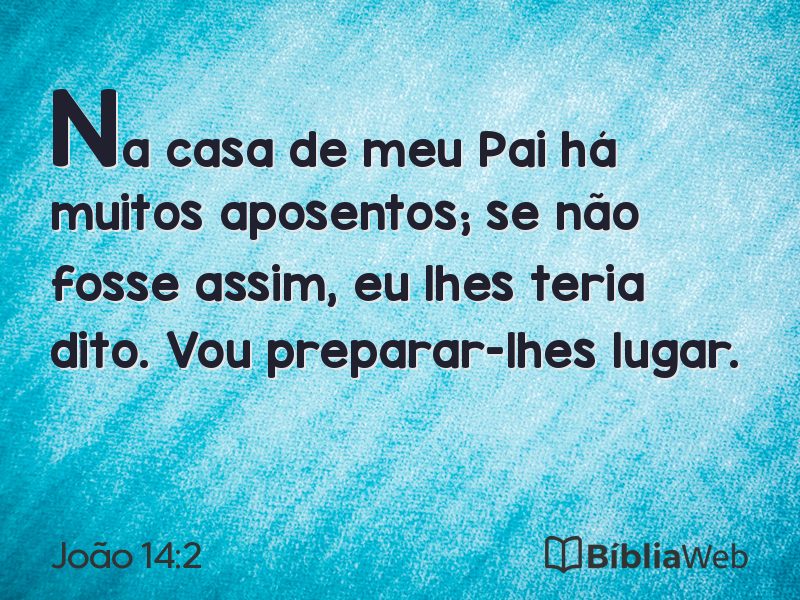 João 14:2 em imagem para compartilhar