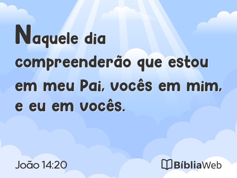 João 14:20 em imagem para compartilhar