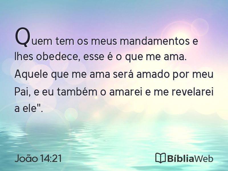 João 14:21 em imagem para compartilhar