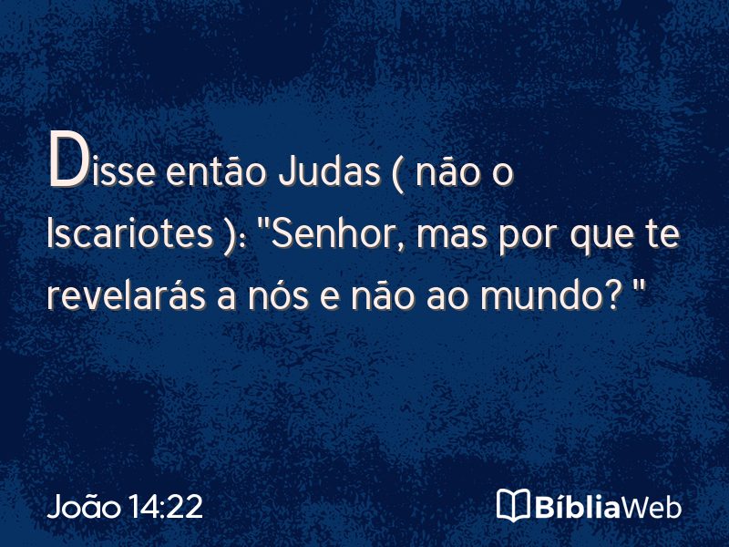 João 14:22 em imagem para compartilhar