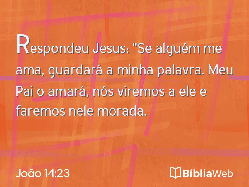 João 14:23 em imagem para compartilhar
