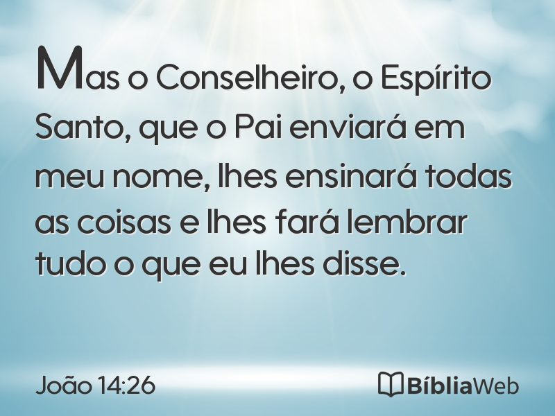 João 14:26 em imagem para compartilhar