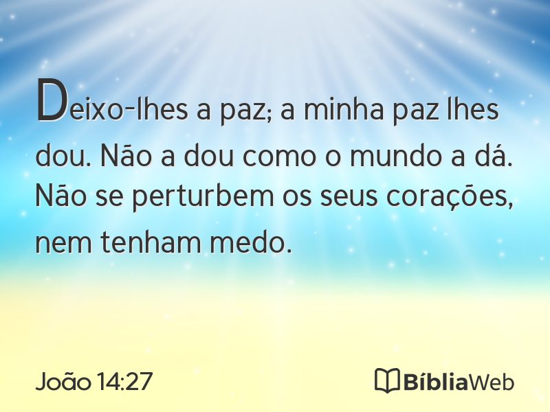 João 14:27 em imagem para compartilhar