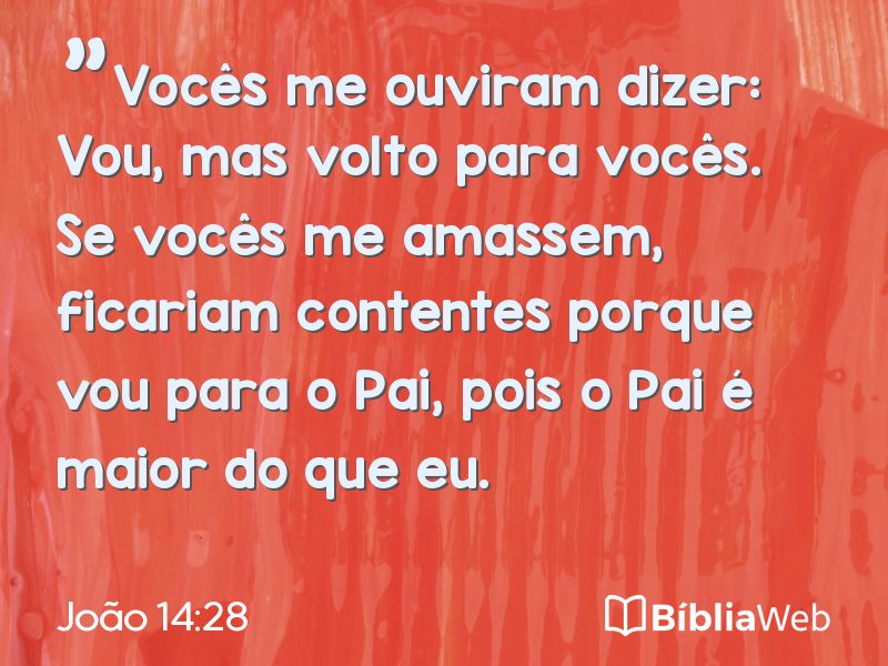 João 14:28 em imagem para compartilhar