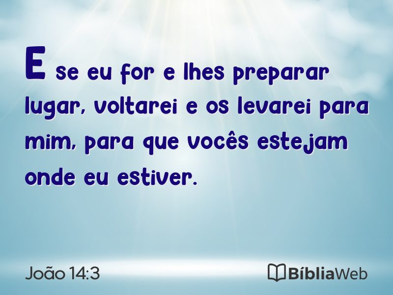 João 14:3 em imagem para compartilhar