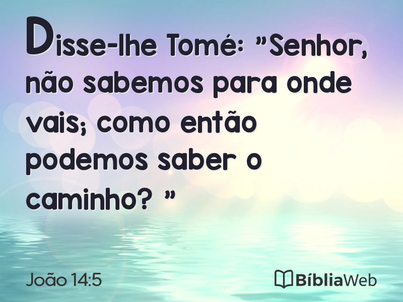João 14:5 em imagem para compartilhar
