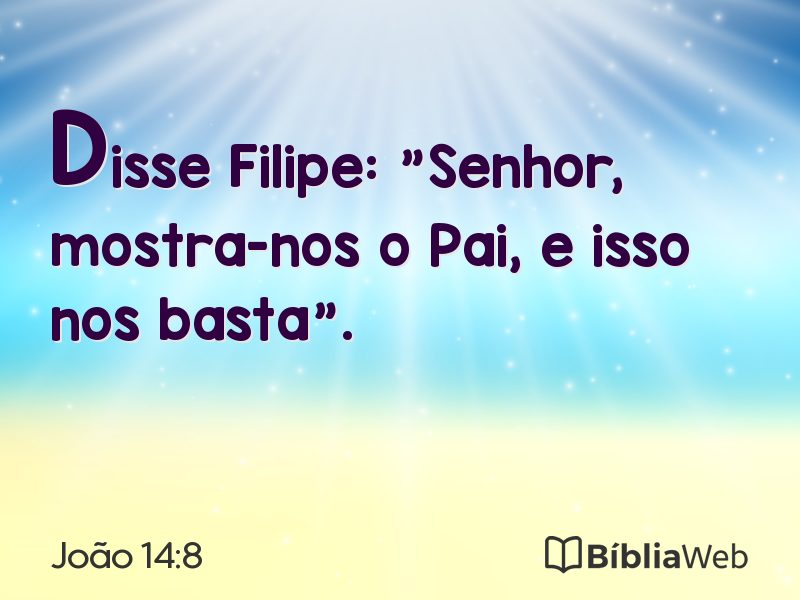 João 14:8 em imagem para compartilhar