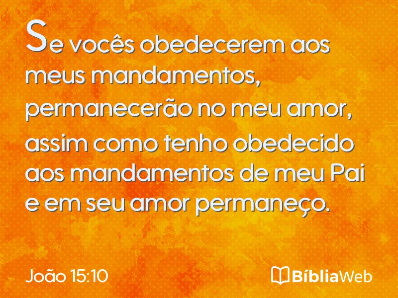 João 15:10 em imagem para compartilhar