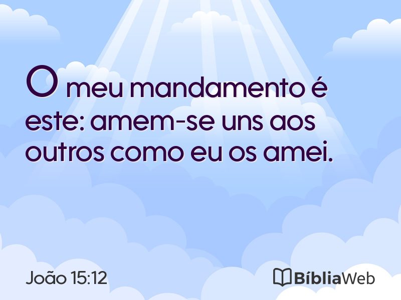 João 15:12 em imagem para compartilhar