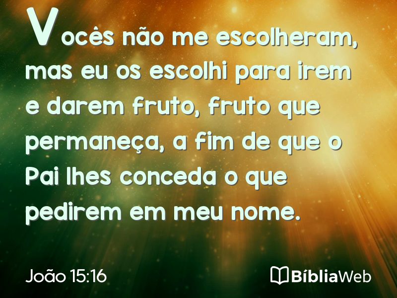 João 15:16 em imagem para compartilhar