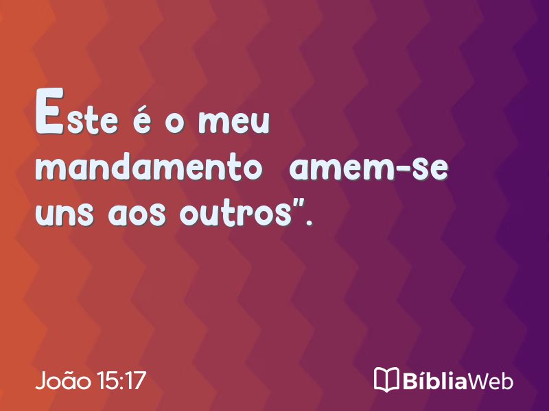 João 15:17 em imagem para compartilhar