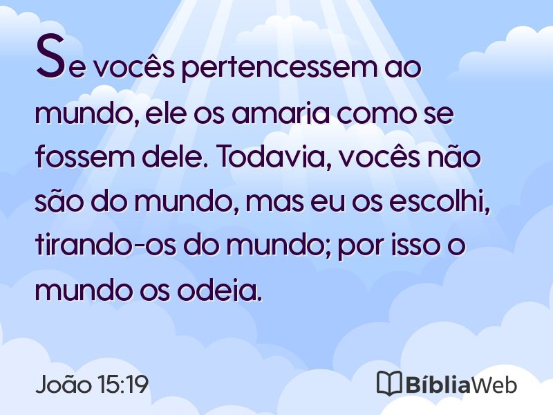 João 15:19 em imagem para compartilhar