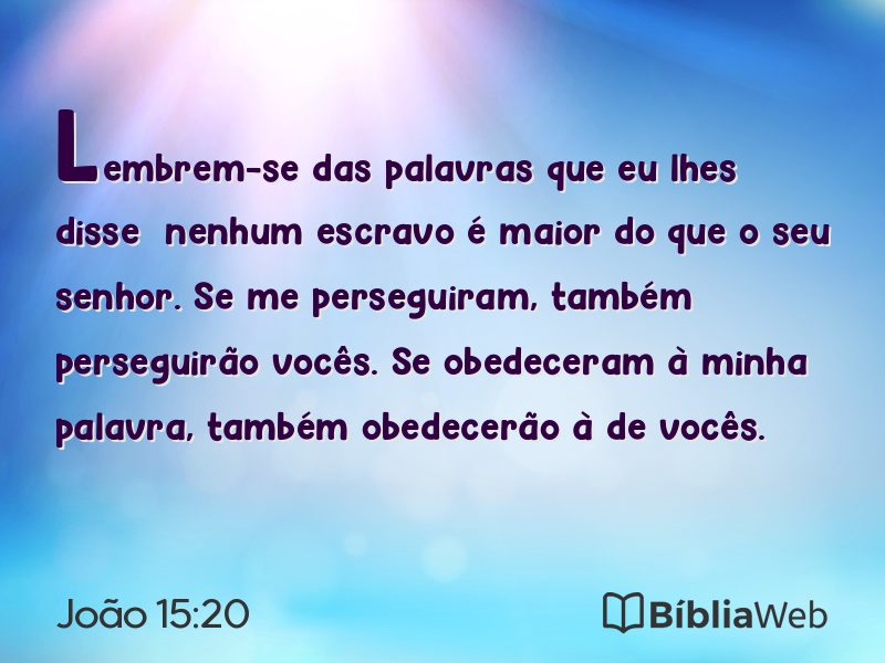 João 15:20 em imagem para compartilhar