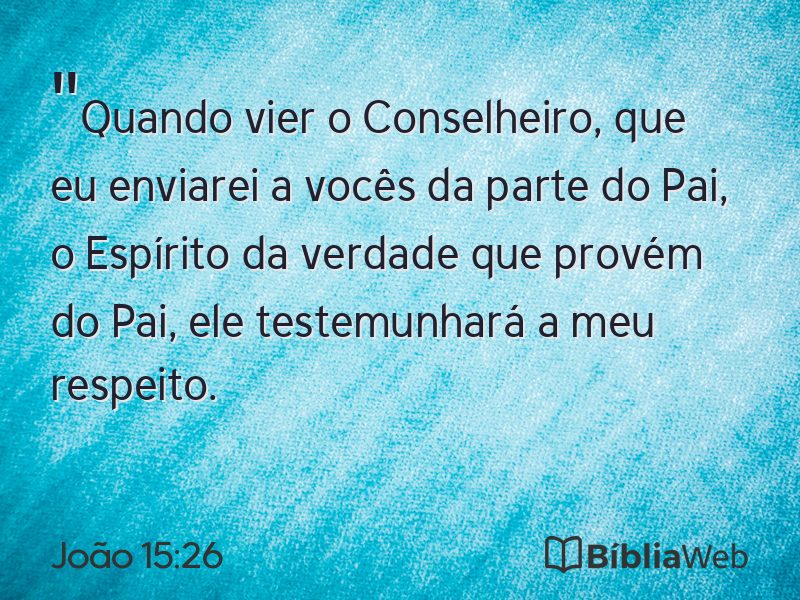 João 15:26 em imagem para compartilhar