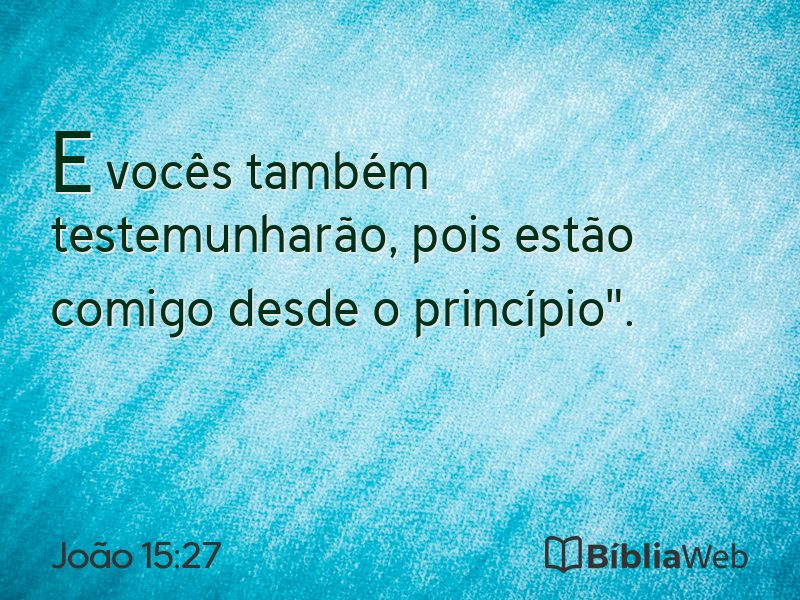 João 15:27 em imagem para compartilhar