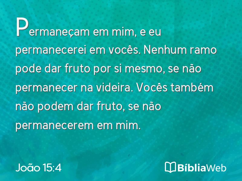 João 15:4 em imagem para compartilhar