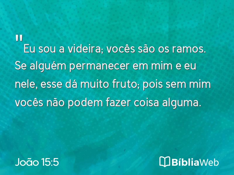 João 15:5 em imagem para compartilhar