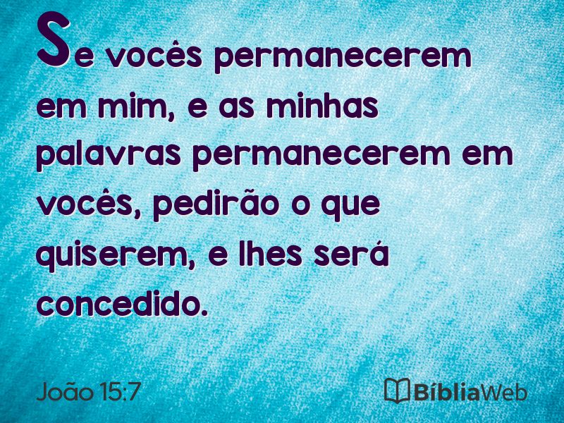 João 15:7 em imagem para compartilhar