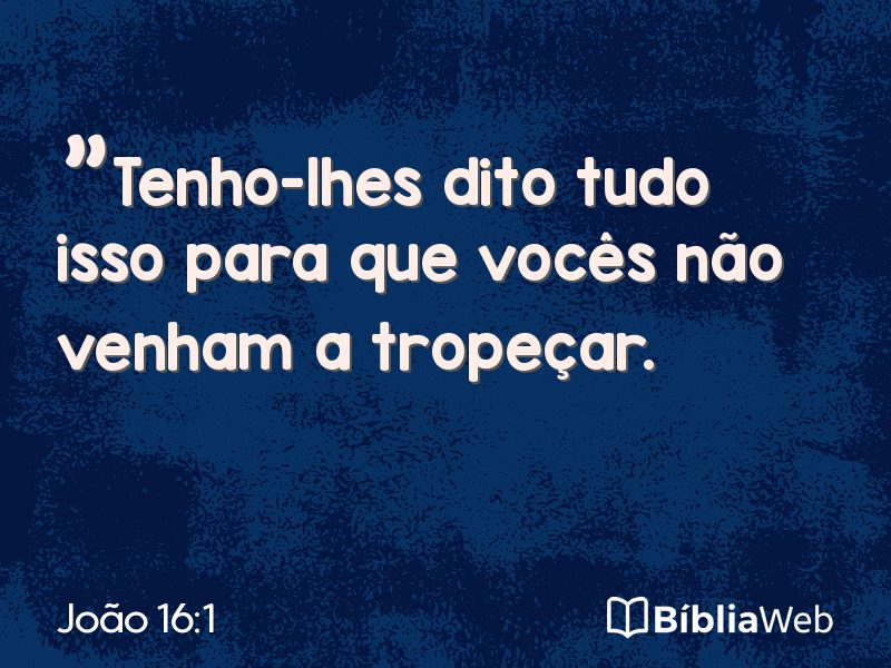 João 16:1 em imagem para compartilhar