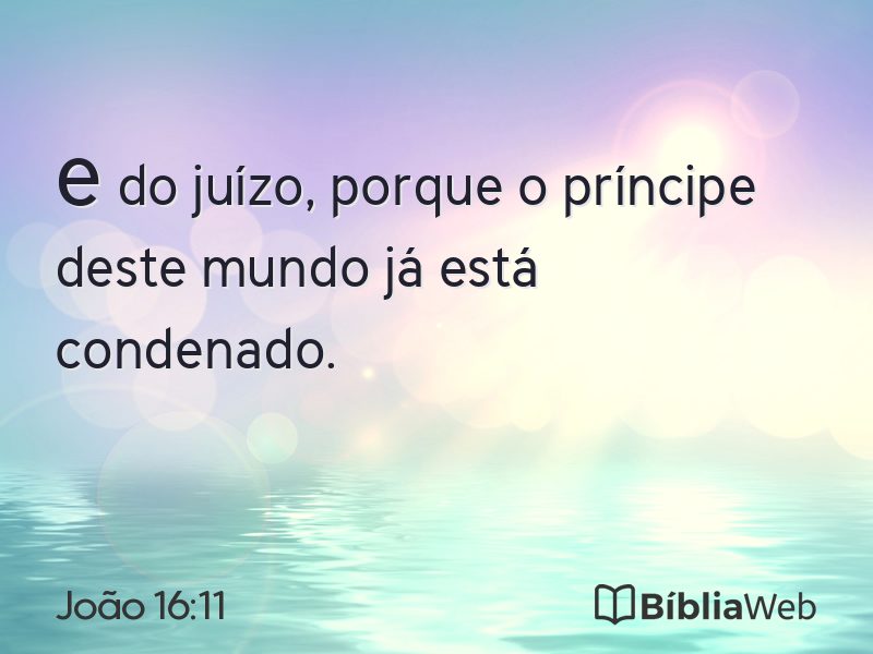 João 16:11 em imagem para compartilhar