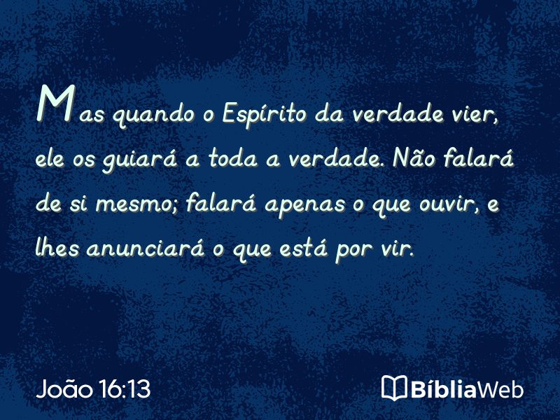 João 16:13 em imagem para compartilhar