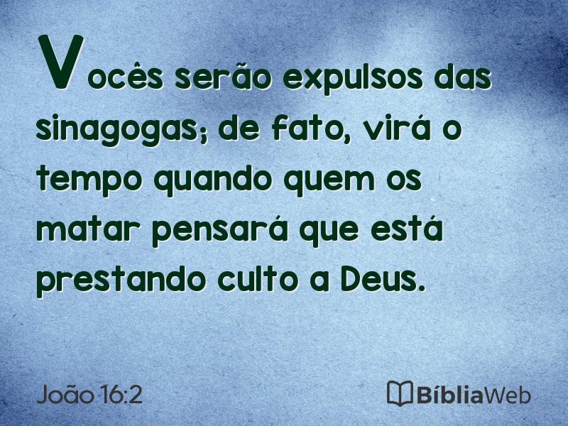 João 16:2 em imagem para compartilhar