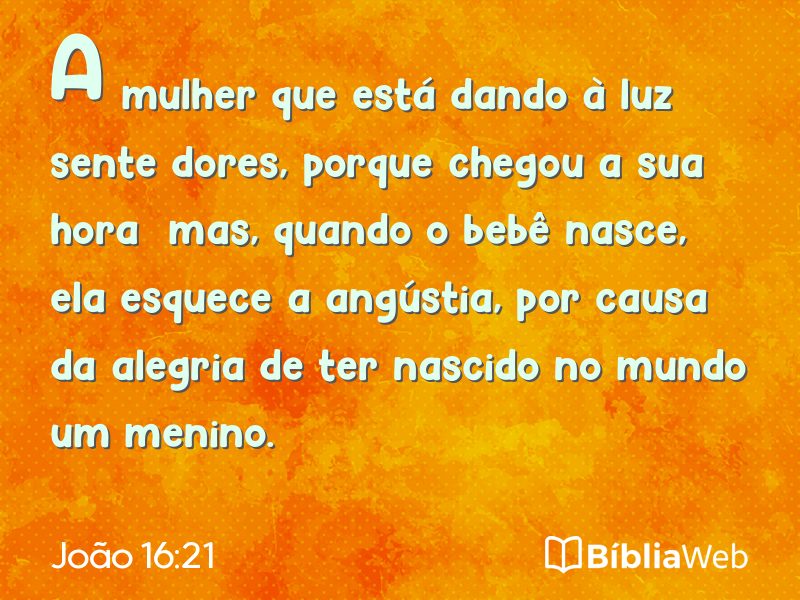 João 16:21 em imagem para compartilhar