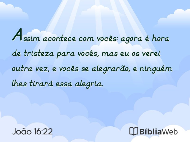 João 16:22 em imagem para compartilhar