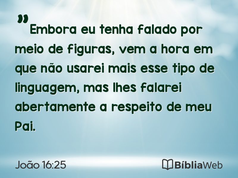 João 16:25 em imagem para compartilhar