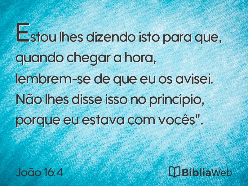 João 16:4 em imagem para compartilhar