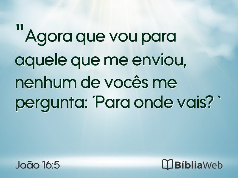 João 16:5 em imagem para compartilhar