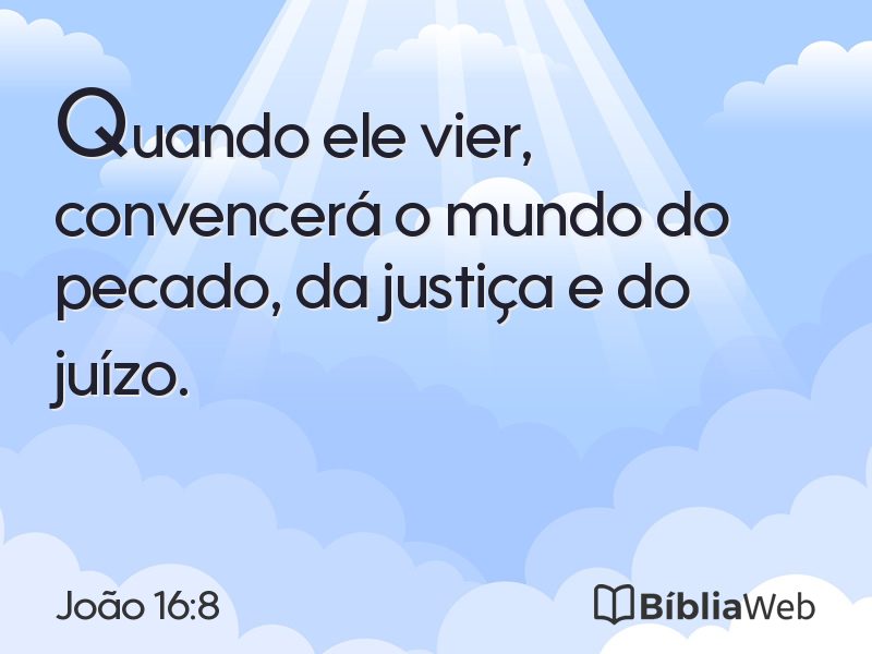 João 16:8 em imagem para compartilhar