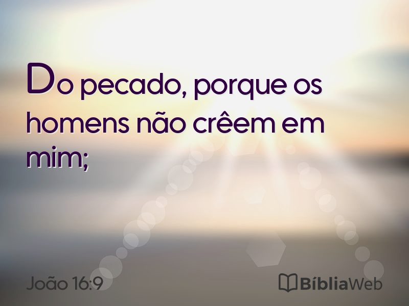 João 16:9 em imagem para compartilhar