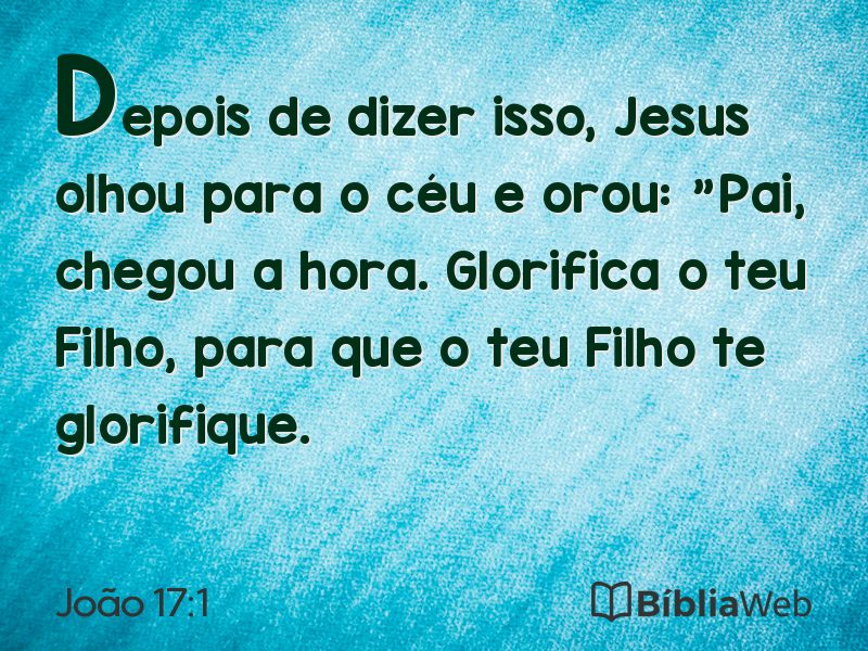 João 17:1 em imagem para compartilhar