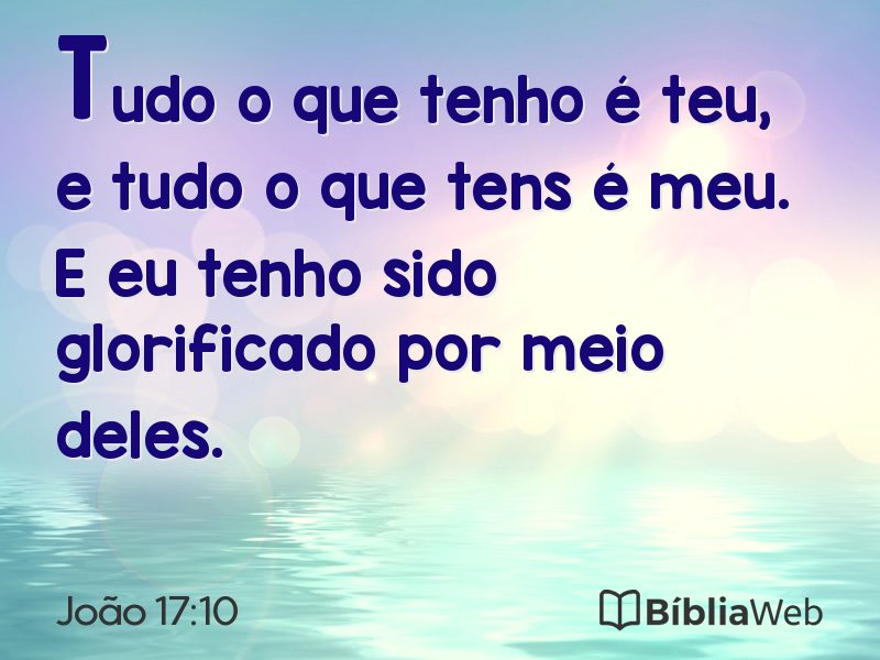 João 17:10 em imagem para compartilhar