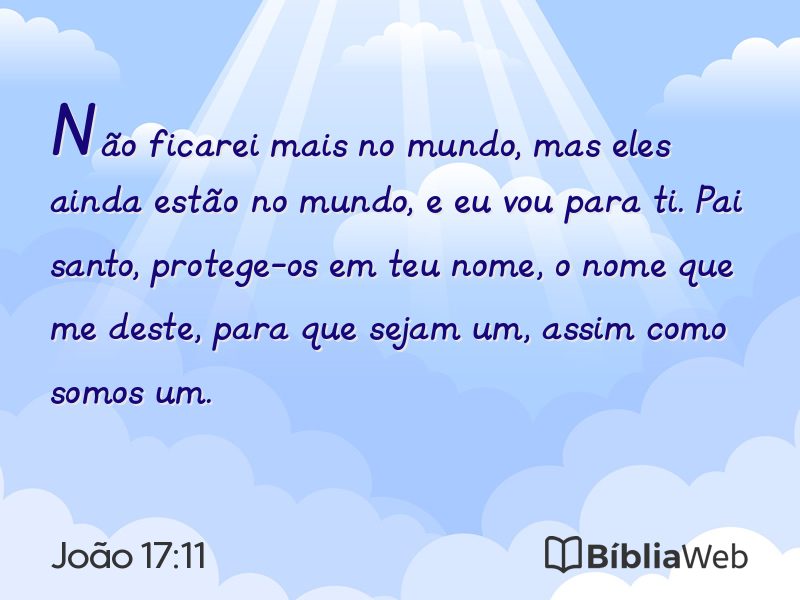 João 17:11 em imagem para compartilhar