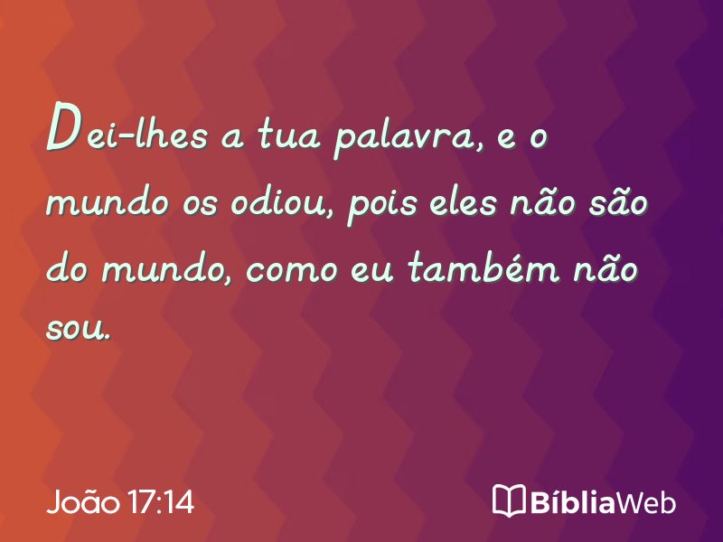 João 17:14 em imagem para compartilhar