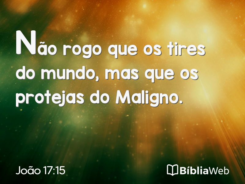 João 17:15 em imagem para compartilhar